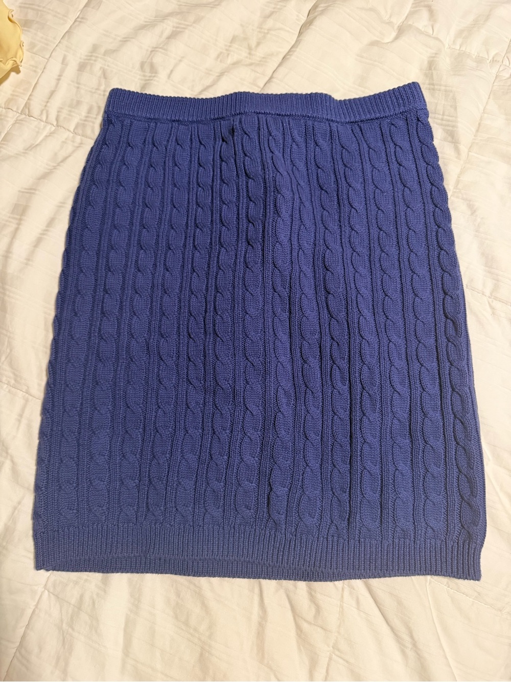 Gilli Cable-Knit Pencil Skirt in Cobalt Blue